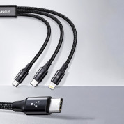 Baseus Rapid 3-in-1 USB 20W Cable (CAMLT-SC01) - универсален USB-C кабел с Lightning, microUSB и USB-C конектори (150 см) (черен) 9