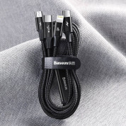 Baseus Rapid 3-in-1 USB 20W Cable (CAMLT-SC01) - универсален USB-C кабел с Lightning, microUSB и USB-C конектори (150 см) (черен) 15