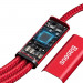 Baseus Rapid 3-in-1 USB Cable (CAMLT-SC09) - универсален USB-C кабел с Lightning, microUSB и USB-C конектори (150 см) (червен) 5
