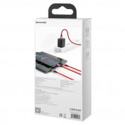 Baseus Rapid 3-in-1 USB Cable (CAMLT-SC09) - универсален USB-C кабел с Lightning, microUSB и USB-C конектори (150 см) (червен) 18