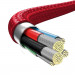 Baseus Rapid 3-in-1 USB Cable (CAMLT-SC09) - универсален USB-C кабел с Lightning, microUSB и USB-C конектори (150 см) (червен) 6