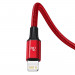 Baseus Rapid 3-in-1 USB Cable (CAMLT-SC09) - универсален USB-C кабел с Lightning, microUSB и USB-C конектори (150 см) (червен) 2
