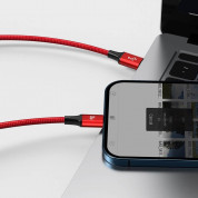 Baseus Rapid 3-in-1 USB Cable (CAMLT-SC09) - универсален USB-C кабел с Lightning, microUSB и USB-C конектори (150 см) (червен) 7