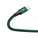 Baseus Rapid 3-in-1 USB Cable (CAMLT-SC06) - универсален USB-C кабел с Lightning, microUSB и USB-C конектори (150 см) (зелен) 3
