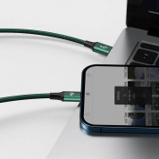 Baseus Rapid 3-in-1 USB Cable (CAMLT-SC06) - универсален USB-C кабел с Lightning, microUSB и USB-C конектори (150 см) (зелен) 6