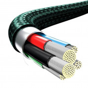 Baseus Rapid 3-in-1 USB Cable (CAMLT-SC06) - универсален USB-C кабел с Lightning, microUSB и USB-C конектори (150 см) (зелен) 5