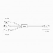 Baseus Rapid 3-in-1 USB Cable (CAMLT-SC06) - универсален USB-C кабел с Lightning, microUSB и USB-C конектори (150 см) (зелен) 15
