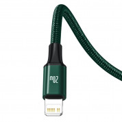 Baseus Rapid 3-in-1 USB Cable (CAMLT-SC06) - универсален USB-C кабел с Lightning, microUSB и USB-C конектори (150 см) (зелен) 1