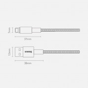 Baseus Tungsten Gold Lightning to USB Cable (CALWJ-01) - USB към Lightning кабел за Apple устройства с Lightning порт (100 см) (черен) 13