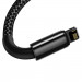 Baseus Tungsten Gold Lightning to USB Cable (CALWJ-A01) - USB към Lightning кабел за Apple устройства с Lightning порт (200 см) (черен) 4