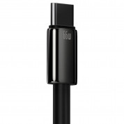 Baseus Tungsten Gold USB to USB-C Cable PD 2.0 66W (CATWJ-B01) - здрав кабел с въжена оплетка и бързо зареждане за устройства с USB-C порт (100 см) (черен) 4