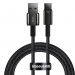 Baseus Tungsten Gold USB to USB-C Cable PD 2.0 66W (CATWJ-C01) - здрав кабел с въжена оплетка и бързо зареждане за устройства с USB-C порт (200 см) (черен) 1