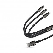 Baseus Tungsten 3-in-1 USB Cable (CAMLTWJ-01) - универсален USB кабел с Lightning, microUSB и USB-C конектори (150 см) (черен) 9