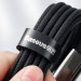 Baseus Tungsten 3-in-1 USB Cable (CAMLTWJ-01) - универсален USB кабел с Lightning, microUSB и USB-C конектори (150 см) (черен) 11