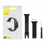 Baseus Slip-Thru Silicone Watch Band (LBWSE-A01) - силиконова каишка за Apple Watch 42мм, 44мм, 45мм, Ultra 49мм (черен) 16