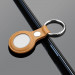 PU Leather Keyring Keychain Case - стилен ключодържател от изкуствена кожа за Apple AirTag (светлокафяв) 5