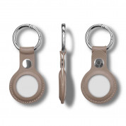 PU Leather Keyring Keychain Case - стилен ключодържател от изкуствена кожа за Apple AirTag (кафяв) 1