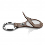 PU Leather Keyring Keychain Case - стилен ключодържател от изкуствена кожа за Apple AirTag (кафяв) 2