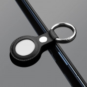 PU Leather Keyring Keychain Case - стилен ключодържател от изкуствена кожа за Apple AirTag (черен) 4
