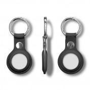 PU Leather Keyring Keychain Case - стилен ключодържател от изкуствена кожа за Apple AirTag (черен) 1