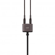 Moshi 3.5mm Audio Jack Splitter Cable - аудио разклонител (сплитер) за мобилни устройства с 3.5 мм стерео-жак (черен) 1