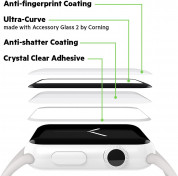 Belkin ScreenForce UltraCurve Screen Protector Water Resistant - калено стъклено защитно покритие с извити ръбове за целия дисплея на Apple Watch 38мм (черен-прозрачен) 3