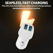 Promate VolTrip-Duo Car Charger Dual USB 3.4A - зарядно за кола с два USB изхода за мобилни устройства (бял) 4