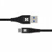 Promate NerveLink-C USB-C Cable 15W - кабел с въжена оплетка за устройства с USB-C порт (120 см) (черен)  1