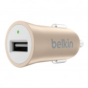 Belkin Mixit Car Charger USB 2.4A - зарядно за кола с USB изход за смартфони, таблети и мобилни устройства (златист)