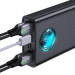 Baseus Ambilight Power Bank 65W with Digital Display Quick Charge (PPLG000101) - външна батерия 30000 mAh с 4xUSB-А и 2xUSB-C изходи за зареждане на смартфони и таблети (черен) 3