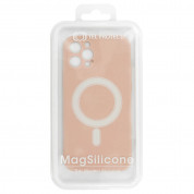 Tel Protect MagSilicone Case - силиконов (TPU) калъф с вграден магнитен конектор (MagSafe) за iPhone 12 (бежов) 5