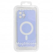 Tel Protect MagSilicone Case - силиконов (TPU) калъф с вграден магнитен конектор (MagSafe) за iPhone 12 (лилав) 5