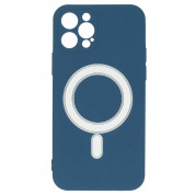 Tel Protect MagSilicone Case - силиконов (TPU) калъф с вграден магнитен конектор (MagSafe) за iPhone 12 mini (тъмносин) 3