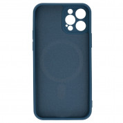 Tel Protect MagSilicone Case - силиконов (TPU) калъф с вграден магнитен конектор (MagSafe) за iPhone 12 mini (тъмносин) 4