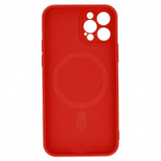 Tel Protect MagSilicone Case - силиконов (TPU) калъф с вграден магнитен конектор (MagSafe) за iPhone 12 Pro (червен) 4