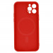 Tel Protect MagSilicone Case - силиконов (TPU) калъф с вграден магнитен конектор (MagSafe) за iPhone 12 Pro (червен) 5