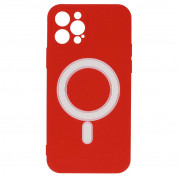 Tel Protect MagSilicone Case - силиконов (TPU) калъф с вграден магнитен конектор (MagSafe) за iPhone 12 Pro (червен) 3