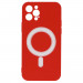 Tel Protect MagSilicone Case - силиконов (TPU) калъф с вграден магнитен конектор (MagSafe) за iPhone 12 Pro (червен) 4