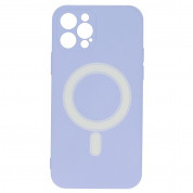 Tel Protect MagSilicone Case - силиконов (TPU) калъф с вграден магнитен конектор (MagSafe) за iPhone 12 Pro (лилав) 2