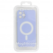 Tel Protect MagSilicone Case - силиконов (TPU) калъф с вграден магнитен конектор (MagSafe) за iPhone 12 Pro (лилав) 4