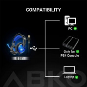 Abko Ncore LED 7.1 Gaming Headset B581 - RGB гейминг слушалки с микрофон и USB връзка (черен) 6