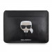 Karl Lagerfeld Iconic Leather Laptop Sleeve 13 - дизайнерски кожен калъф за MacBook и преносими компютри до 13 инча (черен) 1