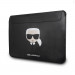 Karl Lagerfeld Iconic Leather Laptop Sleeve 13 - дизайнерски кожен калъф за MacBook и преносими компютри до 13 инча (черен) 2
