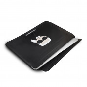 Karl Lagerfeld Iconic Leather Sleeve Case 13 - дизайнерски кожен калъф за MacBook и преносими компютри до 13 инча (черен) 2