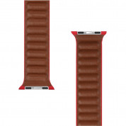 Tactical 729 Leather Loop Band - кожена каишка от естествена кожа за Apple Watch 38мм, 40мм, 41мм (червен) 1