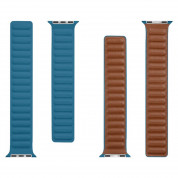 Tactical 730 Leather Loop Band - кожена каишка от естествена кожа за Apple Watch 38мм, 40мм, 41мм (син) 2