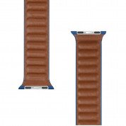 Tactical 728 Leather Loop Band - кожена каишка от естествена кожа за Apple Watch 38мм, 40мм (тъмносин) 1