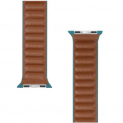 Tactical 727 Leather Loop Band - кожена каишка от естествена кожа за Apple Watch 38мм, 40мм, 41мм (светлозелен) 1