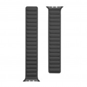 Tactical 723 Leather Loop Band - кожена каишка от естествена кожа за Apple Watch 38мм, 40мм, 41мм (черен)
