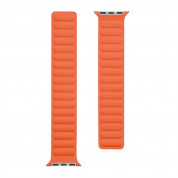 Tactical 742 Leather Loop Band - кожена каишка от естествена кожа за Apple Watch 42мм, 44мм, 45мм (оранжев)